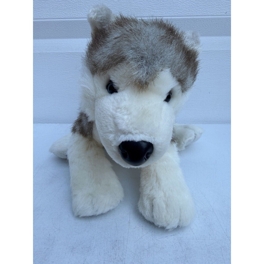 Build a Bear Alaskan Siberian Husky Stuffed Plush Gray Wolf Dog 16" P15